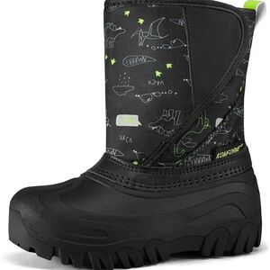 K KomForme Kids Snow Boots Fur Lined Warm Water-resistant Anti-Slip 11/ 711